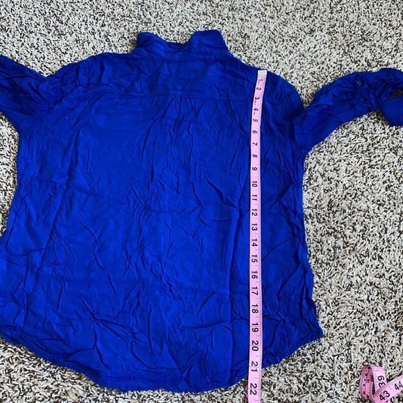 🎀 3/$20 ANA‎ women’s Small blue Button down blouse - Picture 6 of 6